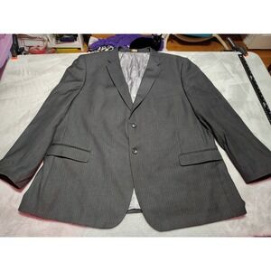 Caravelli Blazer Men 52R Black Pin Stripe Italian Design City Classic Business‎